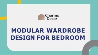 Modular Wardrobe Design for Bedroom