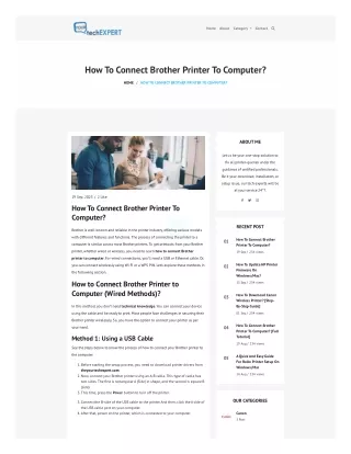 How To Connect Brother Printer To Computer?