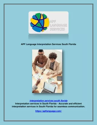 APF Language Interpretation Services South Florida