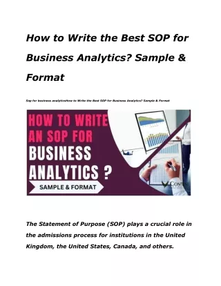 How to Write the Best SOP for Business Analytics_ Sample & Format