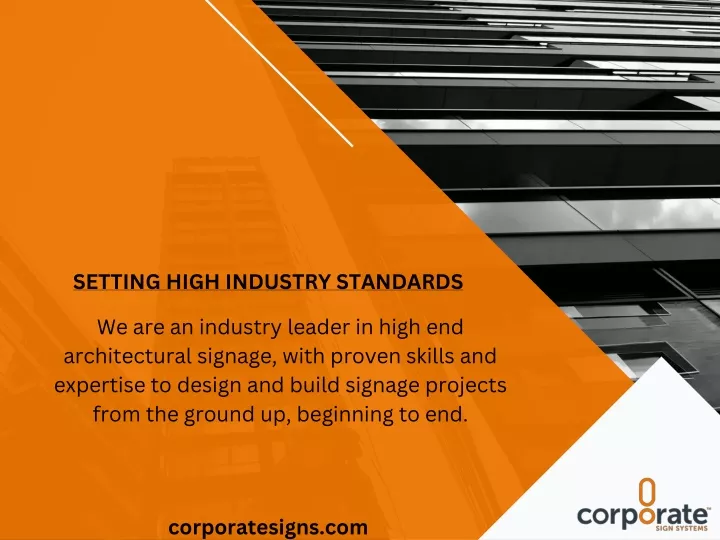 setting high industry standards