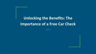 Free car check - The Auto Experts
