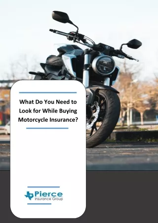 What Do You Need to Look for While Buying Motorcycle Insurance