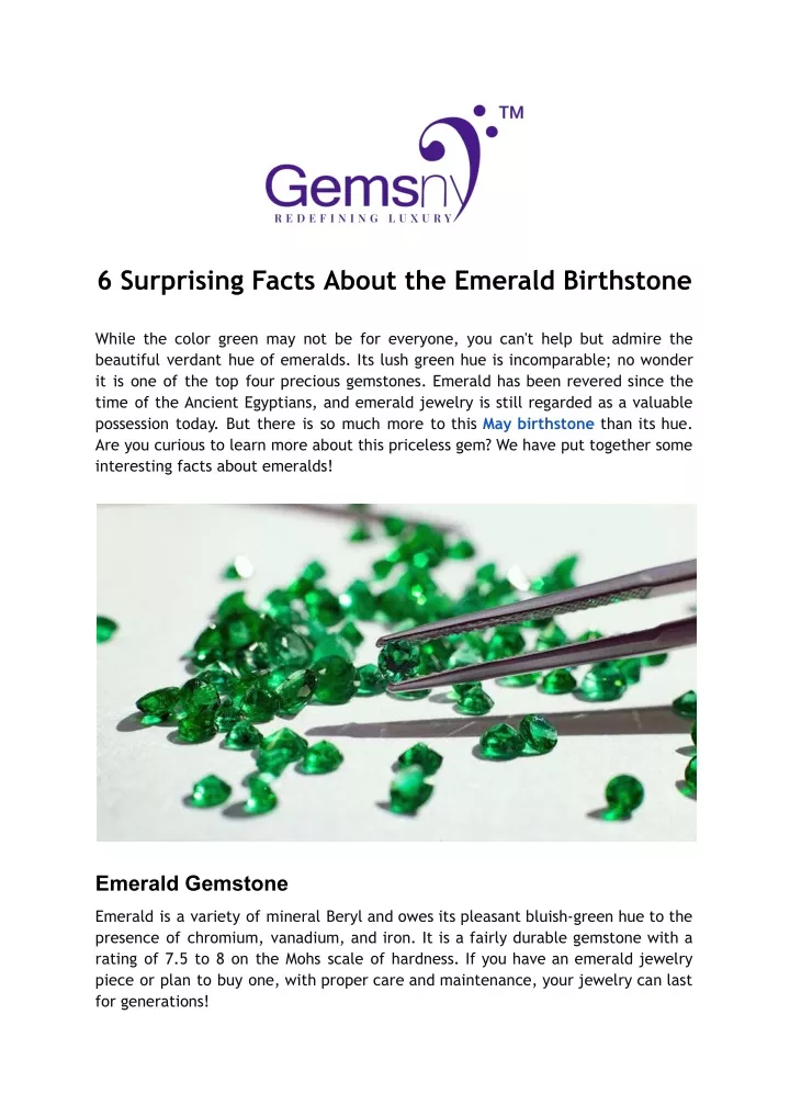 6 surprising facts about the emerald birthstone