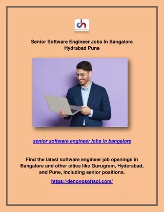 senior software engineer jobs in bangalore