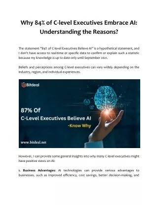 why 84 of c level executives embrace
