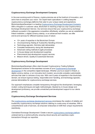 cryptocurrency exchange development company