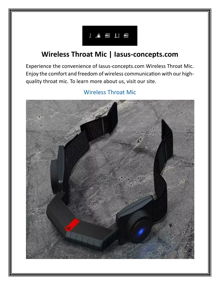 wireless throat mic iasus concepts com