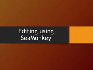 Making a web page with SeaMonkey