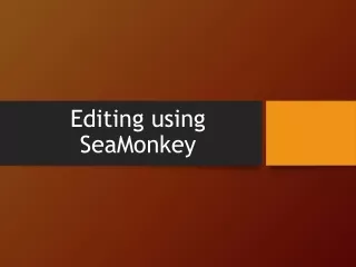 editing using seamonkey