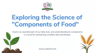 Primary Components of Food
