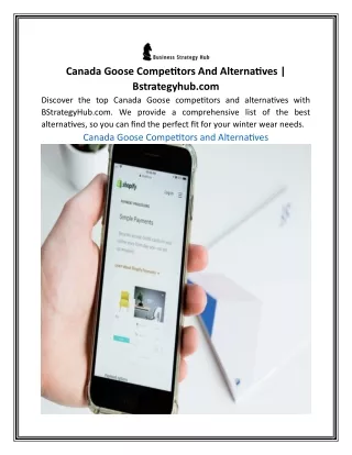Canada Goose Competitors And Alternatives | Bstrategyhub.com