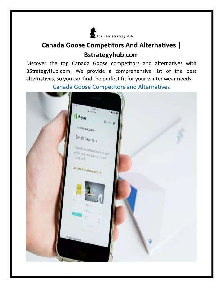 canada goose competitors and alternatives