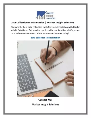 Data Collection In Dissertation   Market Insight Solutions