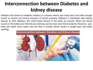 Diabetes and kidney failure