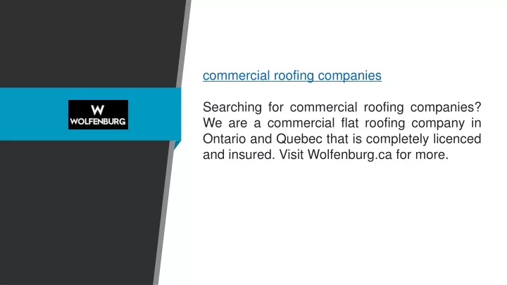 commercial roofing companies searching