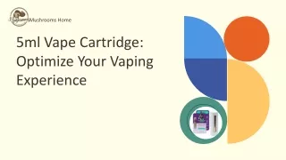 5ml Vape Cartridge: Optimize Your Vaping Experience