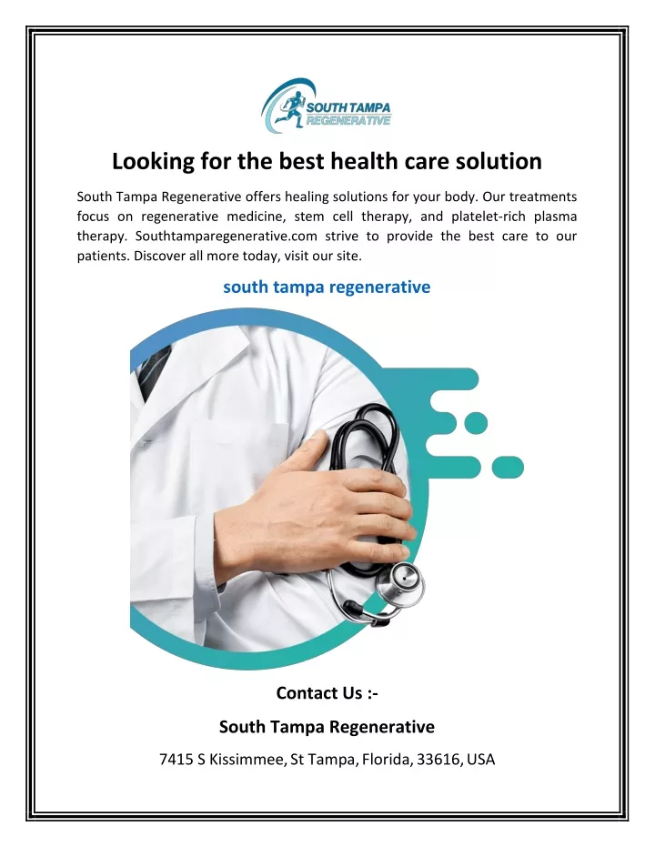 looking for the best health care solution