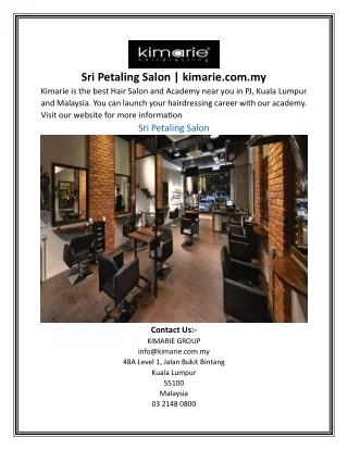 Sri Petaling Salon | kimarie.com.my