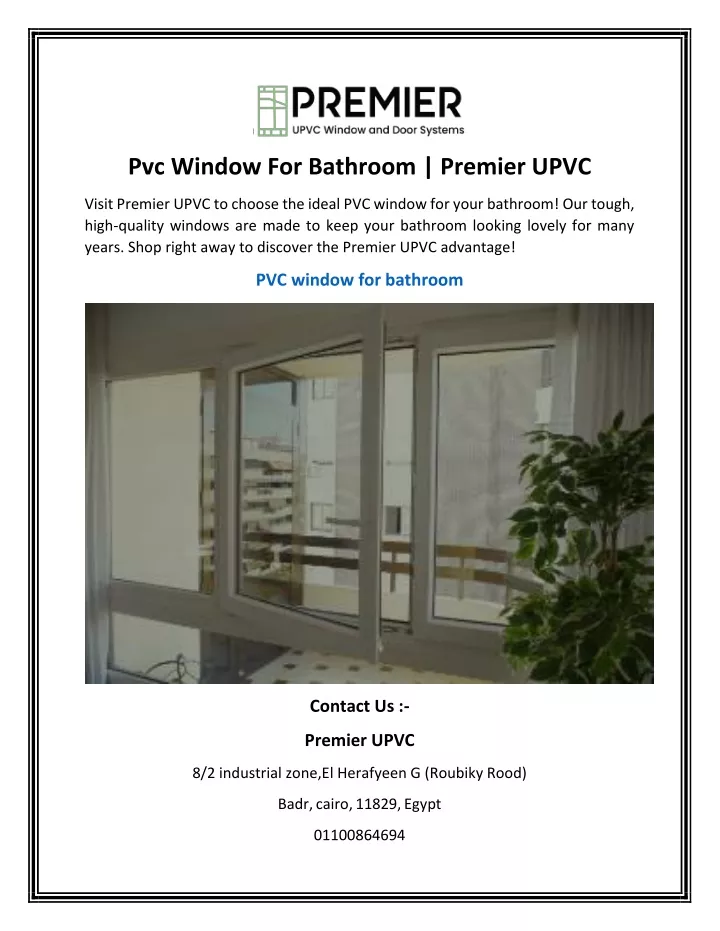 pvc window for bathroom premier upvc