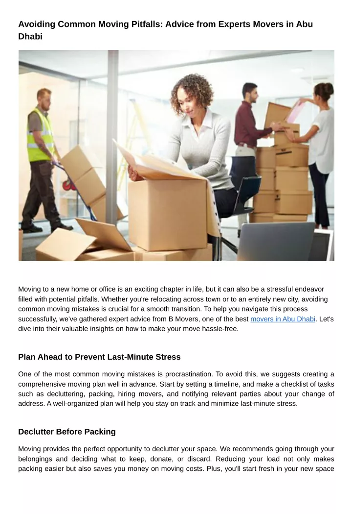 avoiding common moving pitfalls advice from