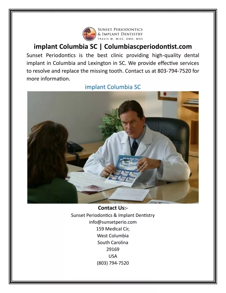 implant columbia sc columbiascperiodontist