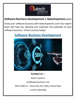 Software Business Development | Aatechsystems.com