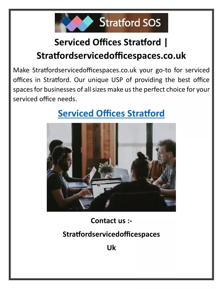 serviced offices stratford