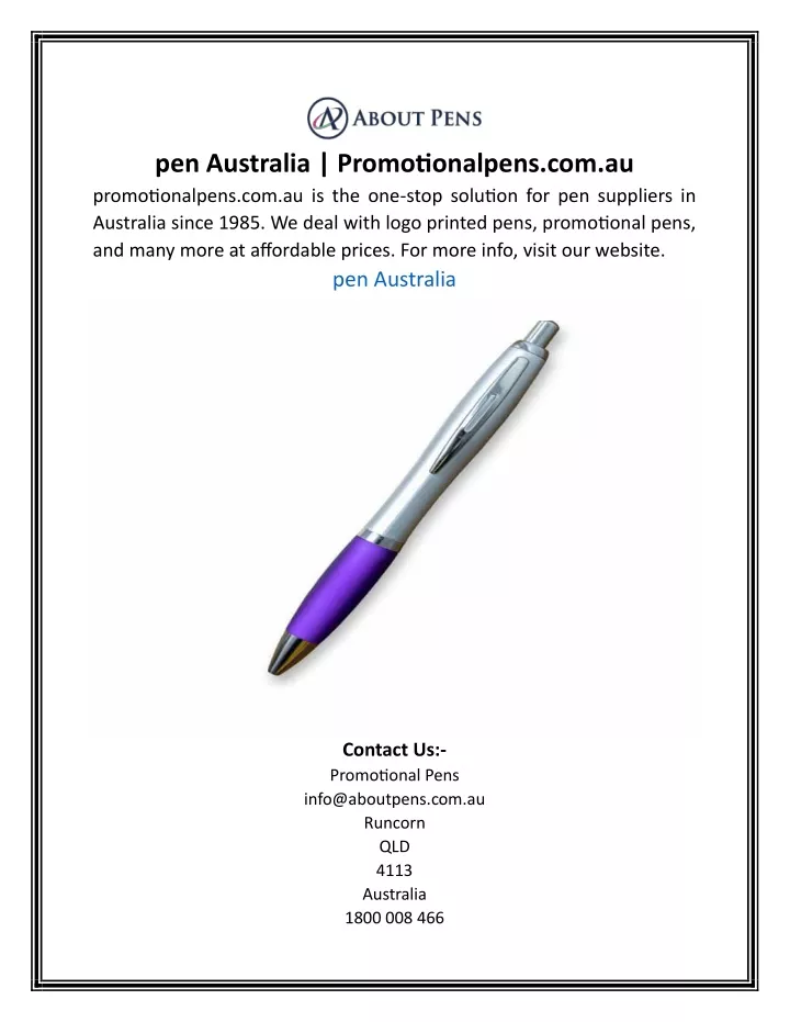 pen australia promotionalpens