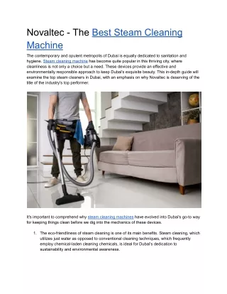 novaltec the best steam cleaning machine
