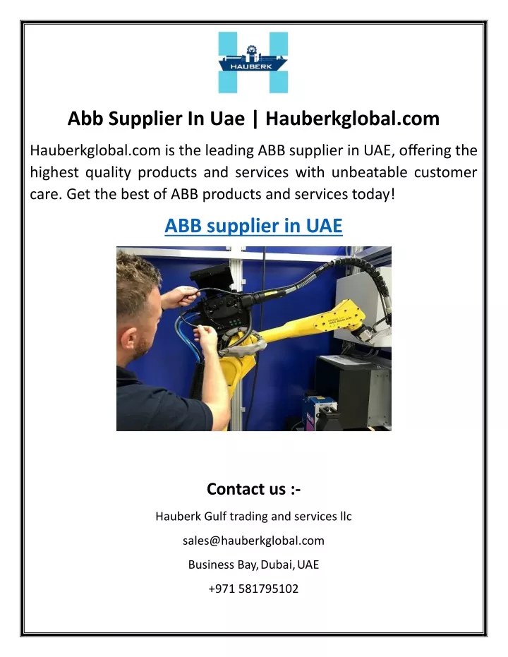 abb supplier in uae hauberkglobal com