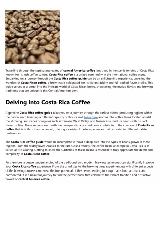 An Unbiased View of Costa Rican coffee