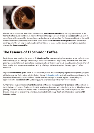 5 Simple Statements About Salvadoran coffee Explained