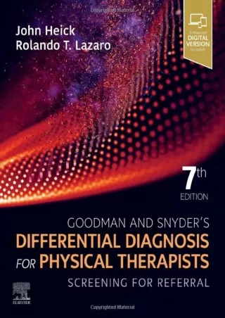 PDF_ Goodman and Snyder’s Differential Diagnosis for Physical Therapists: Screening