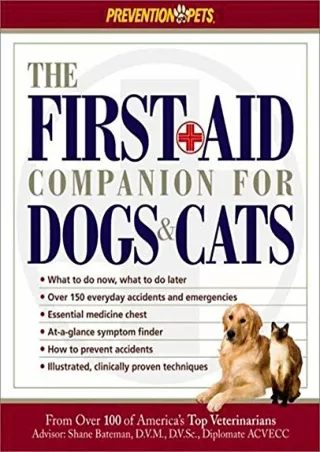 Download Book [PDF] The First-Aid Companion for Dogs & Cats (Prevention Pets)