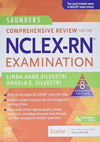 DOWNLOAD/PDF Saunders Comprehensive Review for the NCLEX-RN® Examination