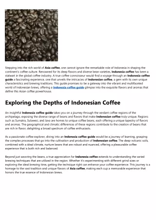 The 2-Minute Rule for Indonesia coffee