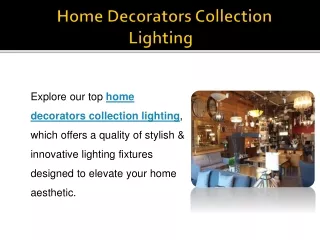 Home Decorators Collection Lighting