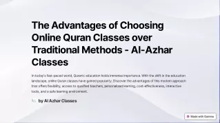 the advantages of choosing online quran classes