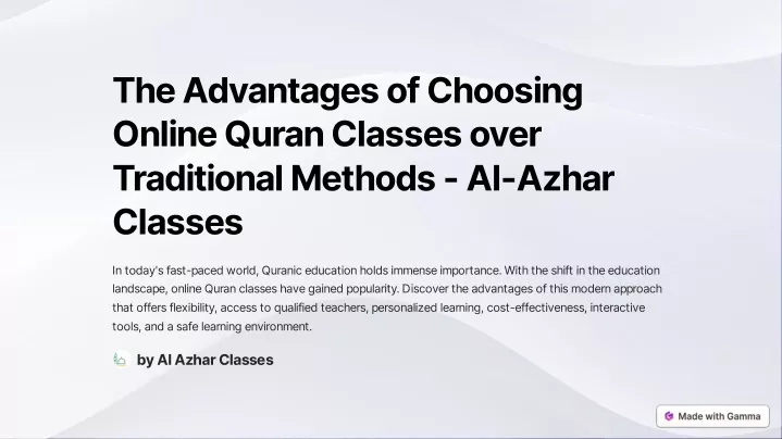 the advantages of choosing online quran classes