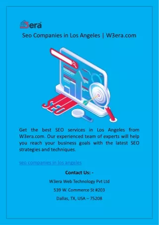 seo companies in los angeles w3era com