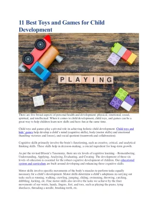 11 best toys and games for child development