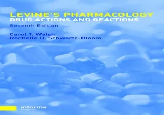 GET (️PDF️) DOWNLOAD Pharmacology: Drug Actions and Reactions (PHARMACOLOGY- DRUG ACTIONS & REACTIONS (LEVINE))