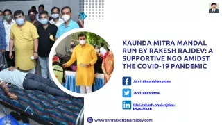 Kanuda Mitra Mandal Run By Rakesh Rajdev: A Supportive NGO Amidst The COVID-19 P