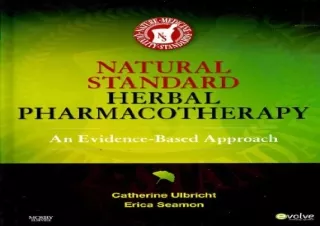 FREE READ (PDF) Natural Standard Herbal Pharmacotherapy: An Evidence-Based Approach