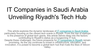 it companies in saudi arabia unveiling riyadh