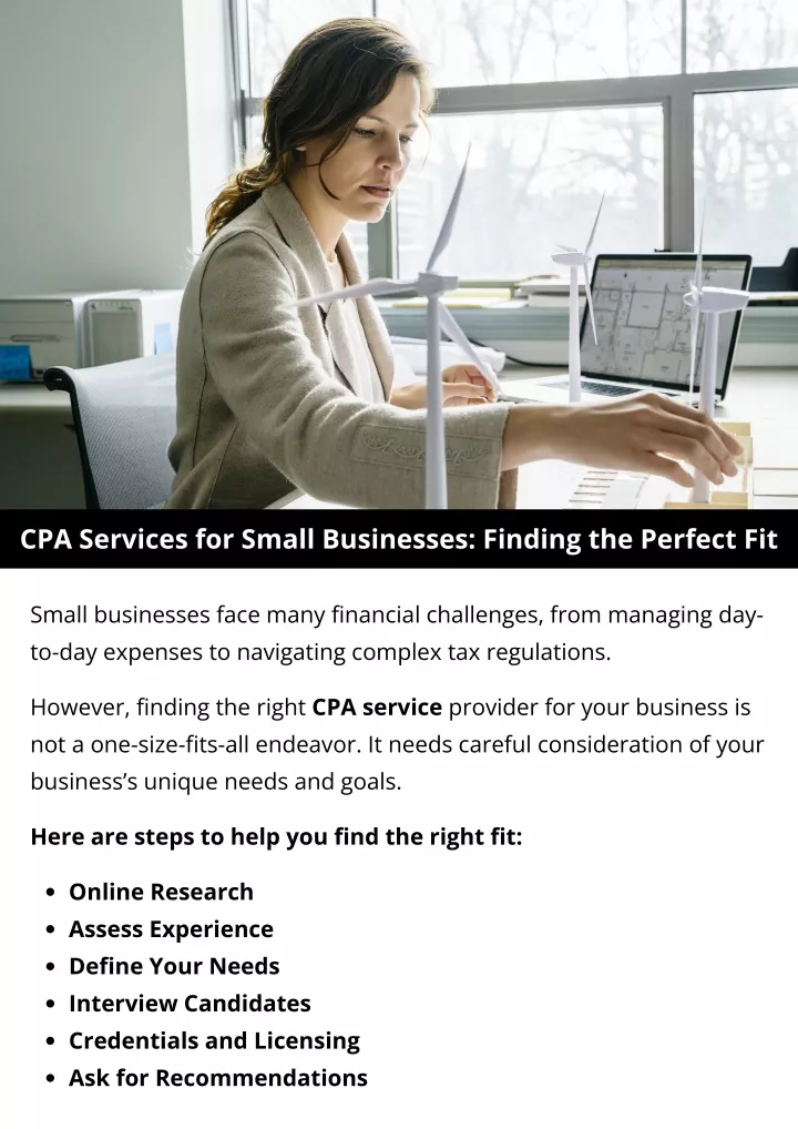 cpa services for small businesses finding