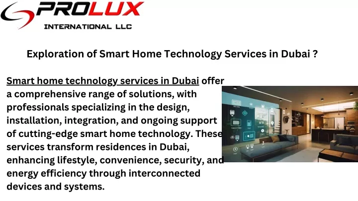 exploration of smart home technology services