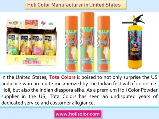 Holi Color Manufacturer in US And Buy Holi Gulal Powder in United States