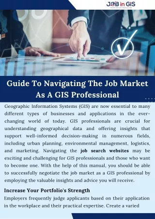 Guide To Navigating the Job Market as a GIS Professional